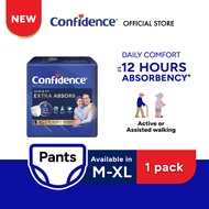 Confidence Slim & Fit Pants Adult Diaper M10/ L8/ XL6 (1 Pack) - Incontinence Diaper up to 12 hours 