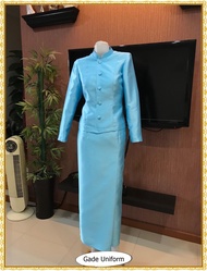 ชุดไทยจิตรลดา สีฟ้าอ่อน มีทุกไซส์ Lazada ร้าน Gade-Uniform