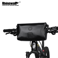 Rhinowalk Bicycle Handlebar Bag 4L-8L-12L Large Capacity Waterproof Bike Front Frame Bag For Brompton and 3Sixty Bikepacking Cycling Travel Storage Luggage Bag Shoulder Bag Bicycle Accessories For Mountain Road Bike