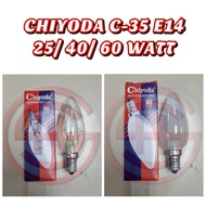 (2 PCS) CHIYODA C-35 E14 25WATT/ 40WATT/ 60WATT   INCHANDELIER BULB ( CLEAR / FROSTER )