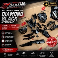 HLY Original Diamond Black Inner Set Yamaha Y15ZR V1 V2 Y16ZR LC135 V2 V4 V8 Fi ABS Exciter Cover Se