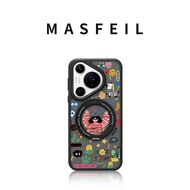 MASFEIL | เคสป้องกันพร้อมขาตั้งแม่เหล็กสำหรับ Huawei Pura80 P70Pro P70Ultra