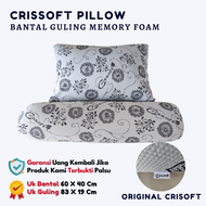 Crissoft Pillow - Bantal Guling Tidur Hotel Busa Memory Foam Premium / Bantal Guling Kesehatan Leher / Bantal Tidur Memory Foam Kesehatan / Bantal Guling Memory Jumbo