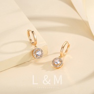 LANME JEWELRY Anting Korea Wanita Anti Karat Berlian Anti Karat Dan Anti Luntur Asli 18K Lapis Emas 