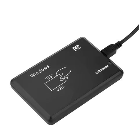 USB RFID Card Reader Plug and Play EM4100 ID Card Scanner with Cable for TK4100 Microchip