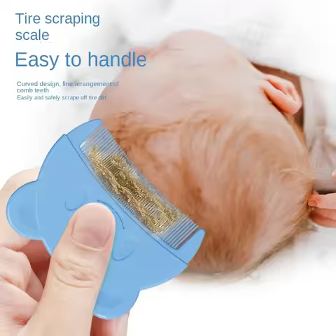 Newborn Baby Comb Remove Fetal Scale Cute Bear Shaped Infants Boys Girls Fetal Hair Shampoo Soft Com