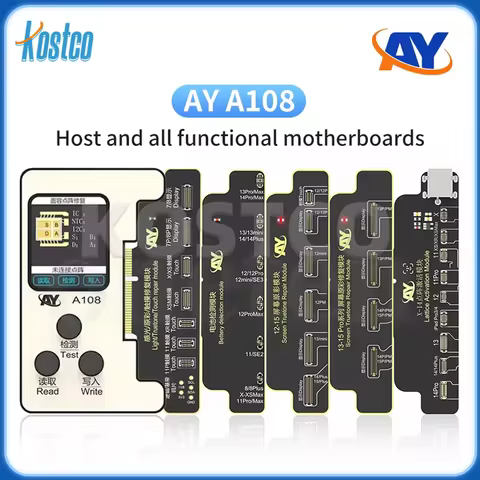 AY A108 Multifunction Recovery Programmer For iPhone 7-15 Pro Max Dot Matrix Battery Read and Write 