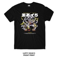Luffy Gear 5 One Piece Series T-Shirt (Singapore 3-4 Days Delivery) Front Back Print Crafter Tee Ani