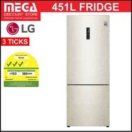 LG GB-B4452SE 451L 2-DOOR FRIDGE (3 TICKS) + FREE $50 VOUCHER BY LG
