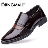 ORNGMALL Men's Pointed Leather Shoes Breathable Formal Shoes Casual Business Leather Shoes Dress Oxford Party Office Wedding Shoes  Plus Size 38-48