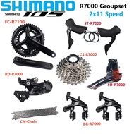 Shimano 105 R7000 Groupset FC-R7100 Crankset CS-R7000 Chain Shifter ST-R7000 Brake Caliper RD Front 