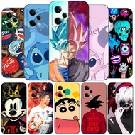 For Xiaomi Redmi Note 12 Pro Note 12 5G Pro Plus 5g Global Case Phone Cover Black Tpu Famous cartoon characters