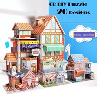 ready stock paper puzzle DIY play art and puzzle educational toys Ice Cream 6D building kid puzzle e
