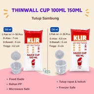 Plastic Sauce Container 100ml 150ml l Cup Sambal Container 100 ML 150ml