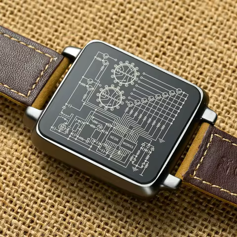 NEW NEONWORKS BACKTOFUTURE 2 Nixie Tube Digital Watch: Sapphire Glass, 9-Color Backlight, USB-C Wire