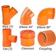 ORANGE SANITARY PVC PIPE FITTINGS | COMPLETE FITTINGS