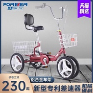 Shanghai Permanent Tricycle Elderly Pedal Elderly Pedal Walking Small Human Bicycle Adult Cargo Bicycle
