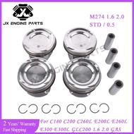 M274 Engine Piston & Piston Ring Set For Mercedes-Benz 1.6 2.0 C180 C200 C260L C300L E180L E260L E30