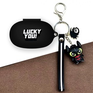 For Anker Soundcore Space A40 Case Soundcore Sport X10 Silicone Soft Case Cartoon Night Fury Keychai