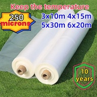 [250 Microns] Transparent UV Greenhouse Film/Plastic Greenhouse UV/UV Film/ 15% UV Plastic/Greenhous
