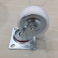 3HH 3" inch white nylon wheels LIVE ROTATING wheels Nilon 3" nylon wheels 3" swivel wheels 3 inch di