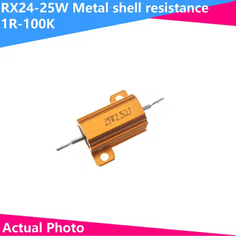 RX24 25W Aluminum PoweR Metal Shell Case WiRewound ResistoR 0.01 ~ 30K 1 2 3 5 6 8 10 20 100 150 200