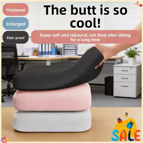 2026 Best Seller Ultra-Soft 4cm Foam Cushion Office Chair Car Seat Pad Supports Lumbar, Eases Pain D