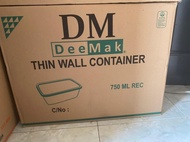 ~[Dijual] Thinwall Dm Persegi Panjang 750Ml Rec/Kotak Makan 1 Dus 500