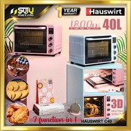 【高颜值】HAUSWIRT C40 40L Electric Oven / 烤箱 c/w Aluminum Tray 1800W ( Sakura Pink / Ice Blue )