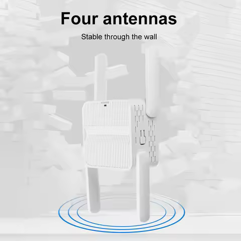 WiFi 6 Repeater Extender 1500Mbps WiFi 6 Range Extender Dual Band 2.4G/5GHz WiFi 6 Amplifier 4*2dbi 