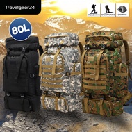 TravelGear24 80L Waterproof Travel Backpack Climbing Hiking Outdoor-E0030