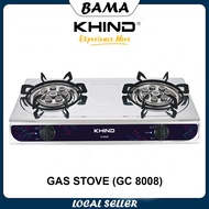 Khind Gas Stove Double Stainless Steel GC8008