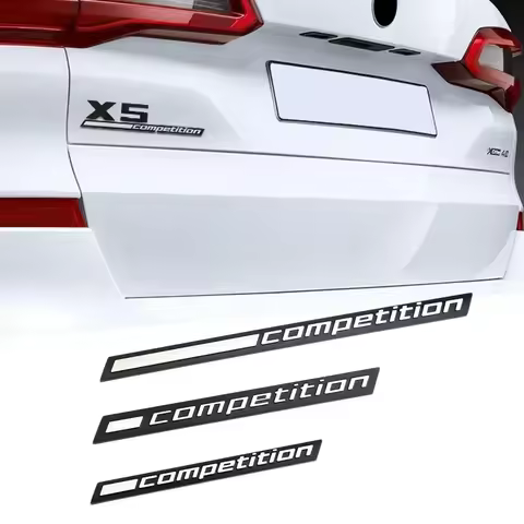 3D ABS Black Competition Logo Rear Boot Trunk Emblem Badge Sticker Decals for BMW M1 M3 M4 M5 M6 X1M