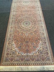 "Elevate Your Entryway: Machine-Made Persian Hall Runner Luxurious Thick Pile 1x4 Meter - Authentic 