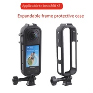 ForI nsta360 X5 plastic protective frame cage, side-open heat dissipation bracket, anti-fall and sho