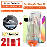 2 IN 1 Tempered Glass Film for Google Pixel 10 Glass Film for Google Pixel 10 9 8 Pro 4 3 3a 2 XL 9a
