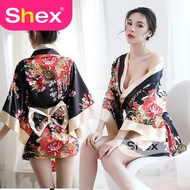 Sexy Kimono Cosplay Uniform Black Light Pink Costume Roleplay Woman Outfit Sexy Lingerie by Shex