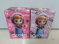 [全新稀有品]$680一套2盒全新日本直運Q Posket正版日版絕版初版Toreba抓樂霸原色異色日本直送迪士尼Disney Characters 冰雪奇緣 Frozen 愛莎艾莎公主 Elsa 安