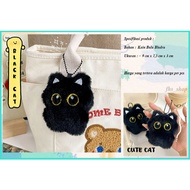 GANTUNGAN Cat Doll Keychain Black Cat Keychain Fur Keychain Cute Keychain