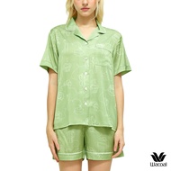 Wacoal CAFE’ CATION ชุดนอนแขนสั้น ขาสั้น พิมพ์ลาย Coffee Print รุ่น WN7G02 สีเขียว (GR)