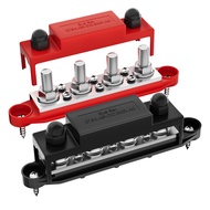 Upgrade 275A 12V Bus Bar Battery Power Distribution Block Car Audio 12 Volt DC Busbar 4 x 3/8" Posts