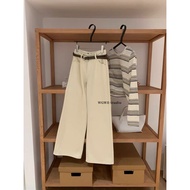 Beige jeans with belt WGWE 7781