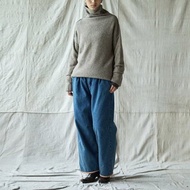 復古文青 純棉牛仔褲 直筒休閒棉褲