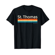 Men's cotton T-shirt Saint Thomas USVI Retro Design T-Shirt Fast Shipping 4XL , 5XL , 6XL