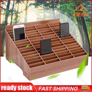 12/24 Grid Wooden Phone Storage Box Multi Grid Phone Storage Box Office Classroom Phone Storage Box