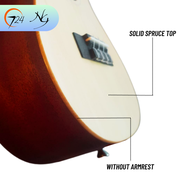 Northerly Gale X12 Concert Ukulele 23 Inch Solid Spruce Top Beveled Armrest Active Pickup EQ - X11 N