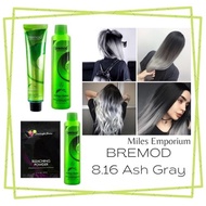 Bremod Hair Color - 8.16 Ash Gray Hair Colorant / Color with Oxidizer / Hair Color &amp; Bleaching Set