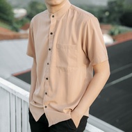 Baju Koko Pria Premium Lengan Pendek Mocca