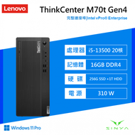 Lenovo M70t Gen4聯想商用桌上型電腦/i5-13500/16G D4/256GB SSD/1TB HDD/310W/Wing11 Pro/3年保固/12DLS02600