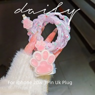 Cat Paw Silicone Charger Protective Case for IPhone 11 12 13 14 18W-20W Fast Charger Protection Char